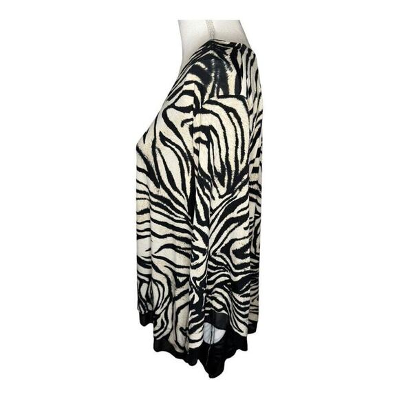 Alfani Women's Zebra Print Knit Pullover Sweater Size L Multicolor Casual - Picture 2 of 6
